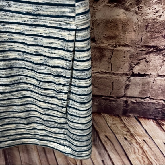 T by Talbots Teal Stripe Long Sleeve Open Cardigan - Picture 4 of 9